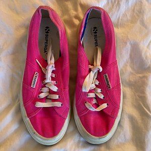 Neon Pink Cotu Classic Superga, size 40 / 9
